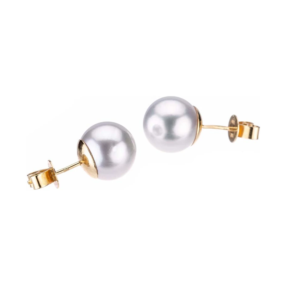 South Sea Cultured Pearl Stud Earrings 10.5-11.0mm | 18ct Yellow Gold 