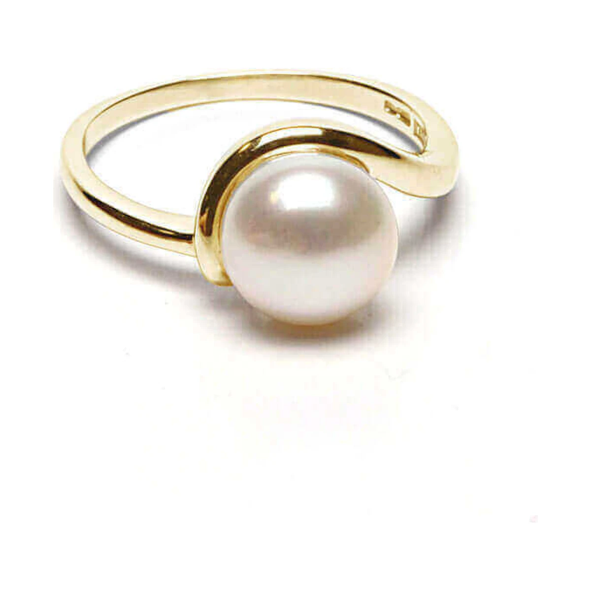 Freshwater Cultured Pearl Swirl Ring | 9ct Yellow Gold