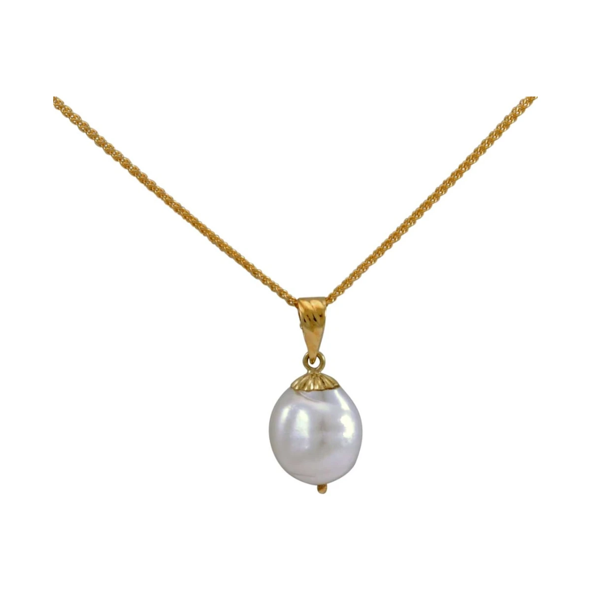 South Sea Baroque Pearl Pendant  |  9ct Yellow Gold