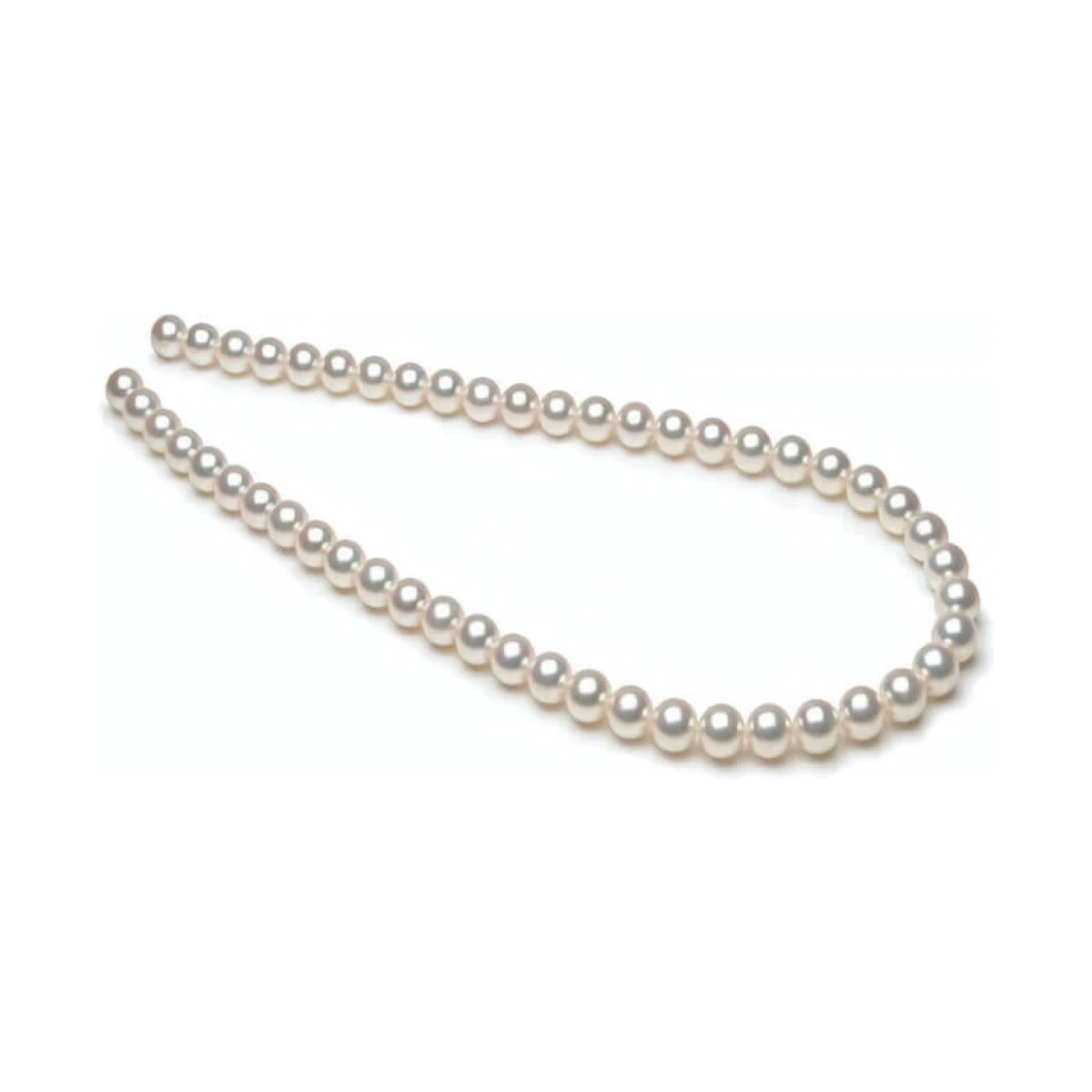 White Akoya Pearl Necklace | Hanadama Grade | 7.5-8.0 mm  