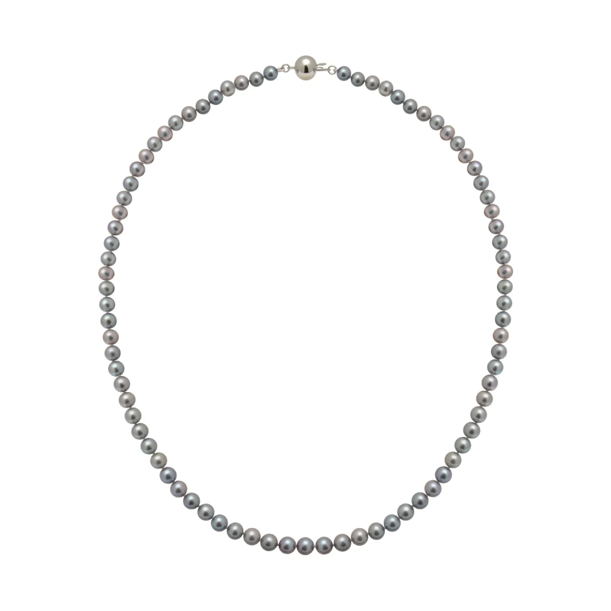 Grey Freshwater Pearl Necklace | AAA Grade | 5mm