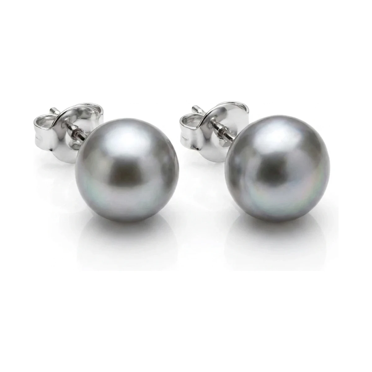 Tahitian Keshi Pearl Stud Earrings  |  18ct White Gold